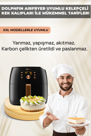 Kelepçeli Kek Kalıbı Airfryer Kek Kalıbı Philips Xxl Ve Tüm Xxl Modellerle Uyumlu 20 Cm SMRT-212 - 4