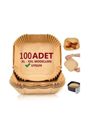 Airfryer Pişirme Kağıdı Xl-xxl-büyük Boy-100 Adet Hava Fritöz Kağıdı- Fırın Kağıdı Tek Kullanım 20cm - 1