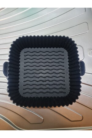 Airfryer Silikon-Kochbehälter 20 x 20 cm, kompatibel mit allen Airfryern, Schwarz, air01 - 5