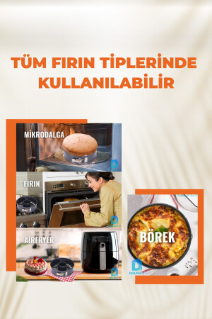 Airfryer Springform-Kuchenform aus Kohlenstoffstahl, kompatibel mit Philips Xxl Fryer-Kuchenform 20 cm SMRT-212 - 6