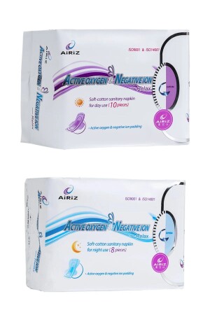 Airiz Damen-Hygieneeinlagen, 2er-Pack, 18 Stück (10 Tage – 8 Nächte) - 1