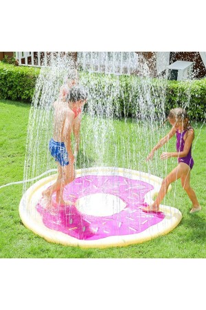 Airmyfun Runder Spiel-Wassermattenpool mit Sprinkler für Kinder, GEMUSTERT 1 - 1