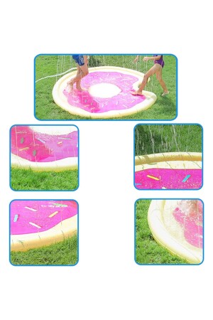 Airmyfun Runder Spiel-Wassermattenpool mit Sprinkler für Kinder, GEMUSTERT 1 - 6