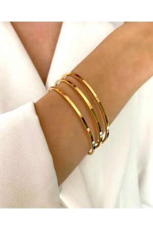 Ajda Armband Gold Stahl Damenarmband 58 - 62 mm - 3