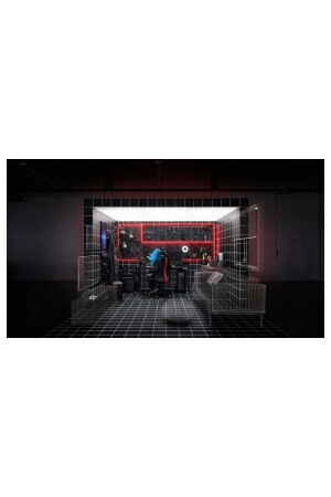 AKDENİZ UPPSPEL schwarz 180x80 cm höhenverstellbarer MODERNER Gaming-Tisch - 7