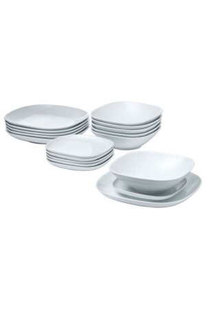 Akdenizshop Vardera Weißes Geschirrset 18-teilig 702. 77mediterran3. 54 - IKEA