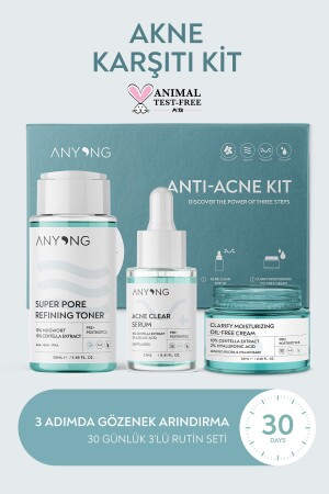 Akne Karşıtı Ve Gözenek Sıkılaştırıcı Karma-yağlı Cilt Bakım Seti - Anyong