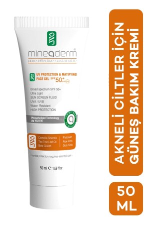 Akne Karşıtı Ve Matlaştırıcı Güneş Kremi Sp 50-uv Protection & Matifying Face Gel Spf 50- 8680525350792 - 2