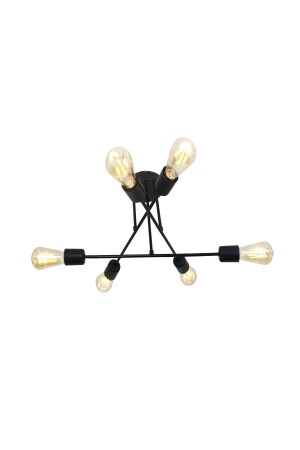 MNZ-Akra 6-piece سقف أسود معصوم/سقف شمعة AKRA06-0100-TM - Taşcan Aydınlatma