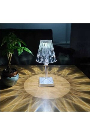 Akrilik Kristal Led Şarjlı Masa Üstü Lamba - 1
