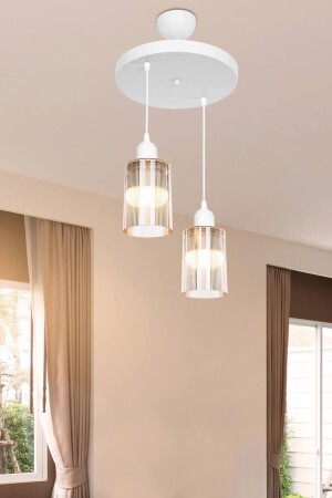 MNZ-Axel 2-piece chandelier العسل الزجاج البصري الأبيض ASZ. 1475 - Modelight
