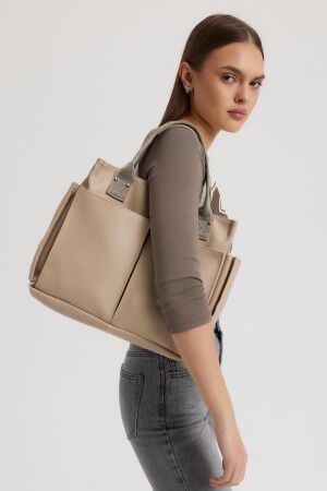 Aktentasche aus Kunstleder Milano Beige - 1