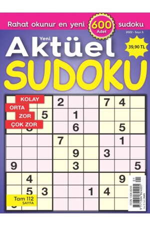 Aktüel Sudoku Bulmaca Sayı 5 - 1