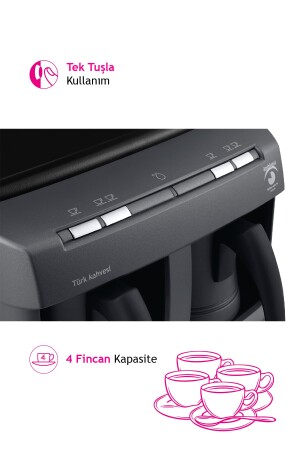 AL 799 TKM 2er-Pack Türkische Kaffeemaschine Grau - 7