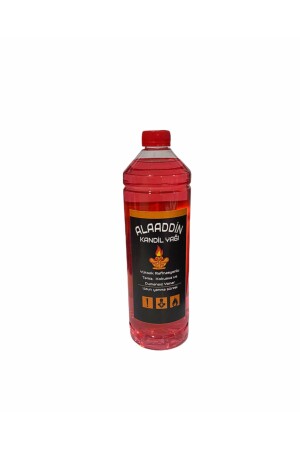 Alaaddin 1000 ml rotes Lampenöl, geruchlos, rauchfrei, für drinnen und draußen, ORATEC20 - 2