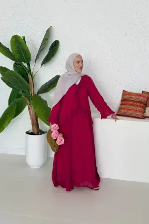 Alaçatı Hm Model Kleid Rosa - Nuuwears