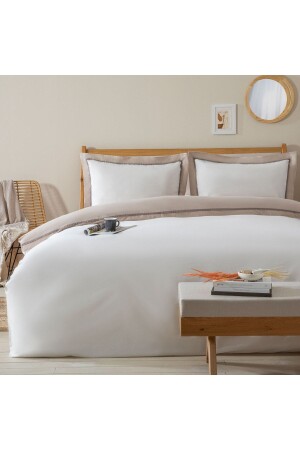 مجموعة غطاء غطاء من ألبرتة من المنطقة (MNZ-Alberta Duvet Cover Set) 230x220 سم إكرو/حجر (TYC007004120 - Chakra