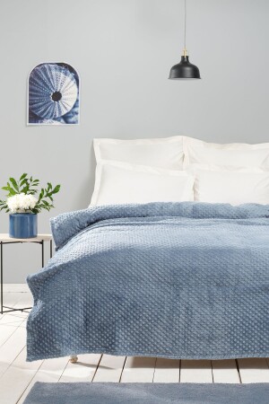 Alice Indigo Tek Kişilik Tomurcuk Wellsoft Battaniye - Karaca Home