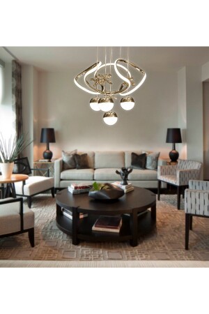 MNZ-Alice مصباح معلق حديث فراشة الذهب الأصفر 3 مرحلة LED شمعة - Livora Lighting