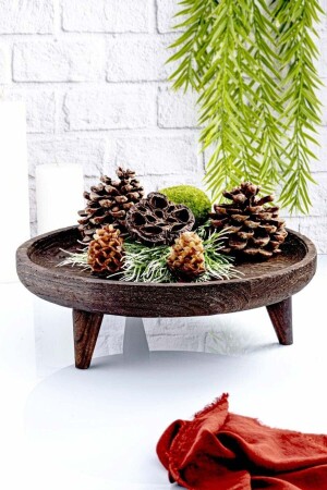 Alina - Ayaklı Sunum Tepsisi Büyük B1619 ALİNA - AYAKLI SUNUM TEPSİSİ BÜYÜK - Bambum