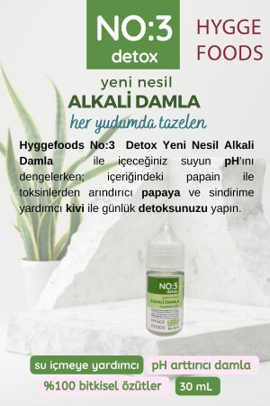 Alkaline Drop Nr. 3 der neuen Generation Detox mit hohem antioxidativem pH-Wert und hilft beim Trinken von Wasser - 3