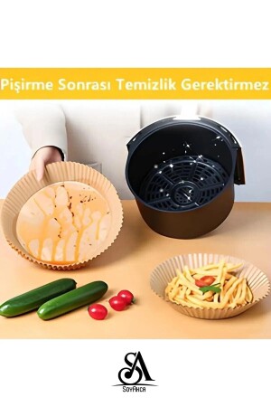 Alle Airfryer-kompatiblen Kochsets + 1 Stück Silikonbehälter + AirFryer-Ölpapier 50 Stück + 1 Sprühölbehälter 100 ml - 4