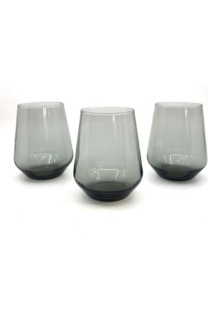 Allegra Kaffee-Wasserglas-Set, 6 Wassergläser, Grau, pb420202-g - 3