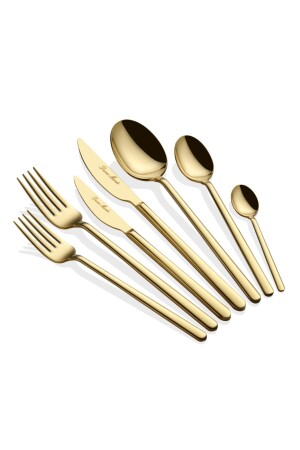 Allegra Titanium Gold Gabel-Löffel-Messer-Set 42-teilig für 6 Personen allegra42series - 1