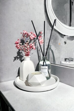 علبة شمعة هندسية مزخرفة من النمط الاسكندنافي - Alleza Home