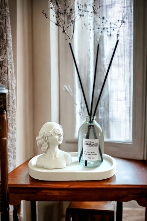 مكنسة ديكوراتيف مينياتير نسائية بُست طازجة طازجة الهواء المُعافية المُعدة مع موقف - Alleza Home