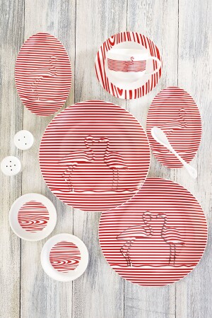 Allı Turna 3d 32 Parça 6 Kişilik Porselen Kahvaltı-servis Takımı 600.15.01.1215 - Emsan