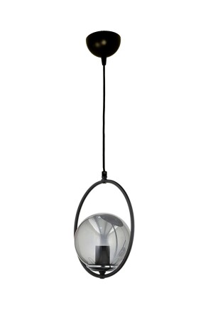 Almina Single Black Case Smoked Globe Glass Pendelleuchte Kronleuchter EYS-OA-012 - 4