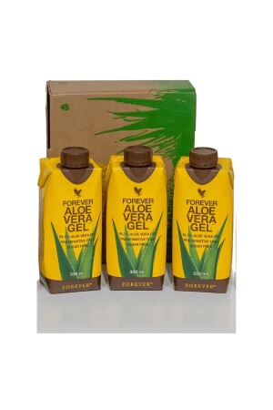 Aloe Vera Gel mit Aloe Vera Extrakt 3er Pack Getränk Aloe Vera Gel Aloe Veragel 330ML 3 Stk - 2