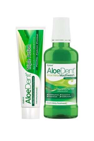 Aloevera 3 Effect Zahnpasta 100 ml Mundpflegewasser ohne Fluorid und SLS 250 ml Aloe Dent PKT. ALOE. 01. DO. 004 - 1