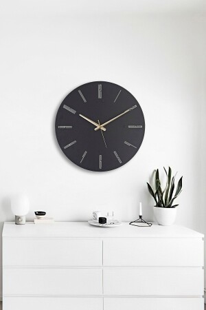 Altair Metallwanduhr – Schwarz – 49 x 49 cm YMM-CL-13 - 1