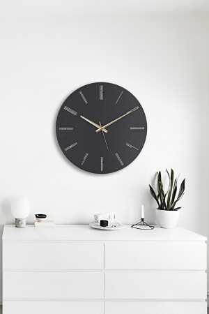 Altair Metallwanduhr – Schwarz – 49 x 49 cm YMM-CL-13 - 3