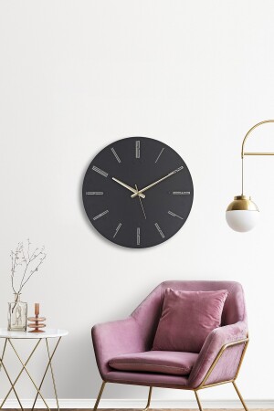 Altair Metallwanduhr – Schwarz – 49 x 49 cm YMM-CL-13 - 7