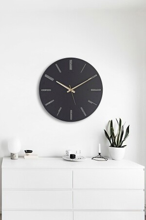 Altair Metallwanduhr – Schwarz – 49 x 49 cm YMM-CL-13 - 2