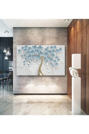 Altın Gövdeli Çiçek Kanvas Tablo 1104ART - Dijital Reklam Ambalaj