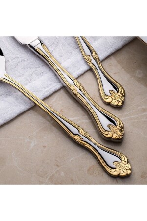 Altın Lalezar 89 Parça Deri Kutulu Çatal Kaşık Bıçak Takımı 2016ST02122393 - Nehir