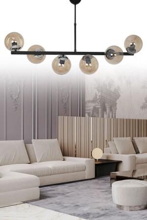 MNZ-Altina 6-piece Black عصرية فاخرة الشنابل SEF164 - ŞL Şef Light