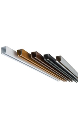 Aluminiumschiene für rustikale Vorhangaufhängung (einzelnes Gesims) 300 cm + Klemmabdeckschiene 1286 - 2