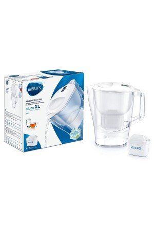 Aluna Xl Maxtra gefiltertes Wasser, gereinigt 3. 5 Liter. Smarter weißer Krug AB3297 - 6