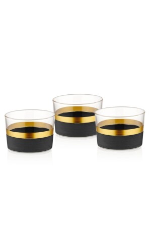 Alyamaison Glow Bowl 3-teilig Schwarz & Gold GLW0006 - 1