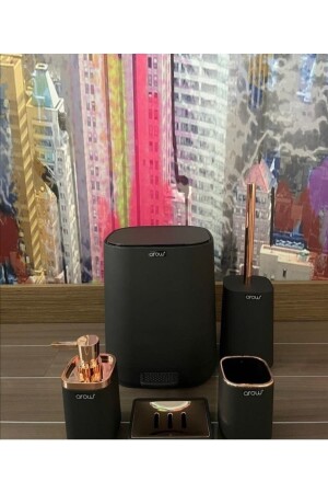 مـنـز-أمـارا البلاستيكي 5 قطع حمام مجموعة أسفل-5 قطع حمام مجموعة - AROW