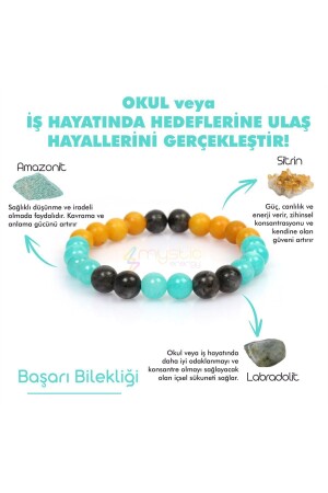 النجاح من حجر الطبيعي - تحقيق الأهداف الزمامية الطلابية (لابرادوريت - سيترين - AMAZONITE NATURAL STONE) - Mystic Energy
