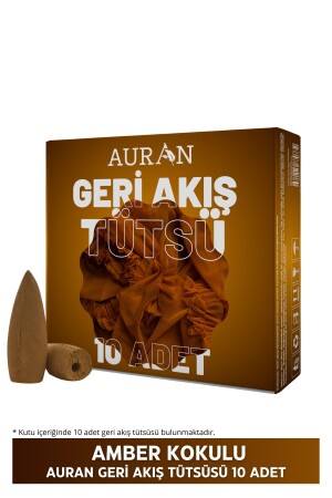 Amber Kokulu Geri Akış Tütsüsü konik Tütsü Amber Backflow Incense Cones 10 Adet - Auran