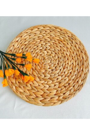 Amerikan Hasır Servis Supla Örme Bambu 35cm - Cherry Collection