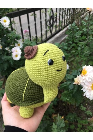 Amigurumi Sevimli Kaplumbağa Tosbik Yeşil - 3