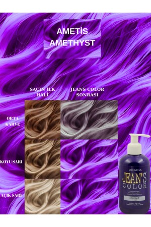 Ammoniakfreies, gefärbtes Haarfärbemittel Amethyst, 250 ml. Geruchloses, wasserbasiertes Amethyst-Haarfärbemittel - 1